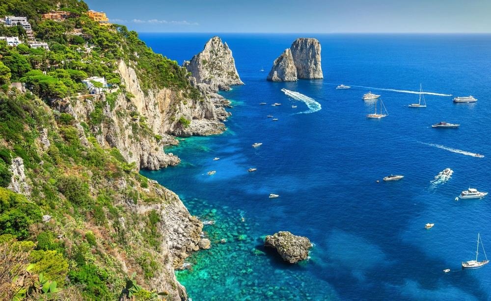 Capri seen from the sea