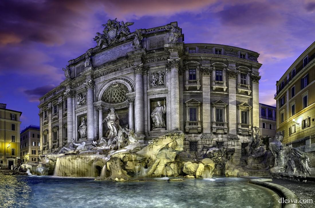 Trevi Fountain at night